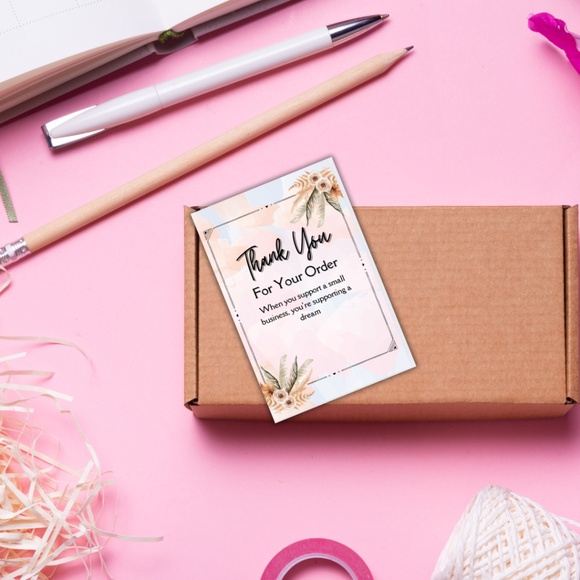 Custom Thank You Cards for Postmark Orders – 2x3" Matte Finish - Picture 4 of 4